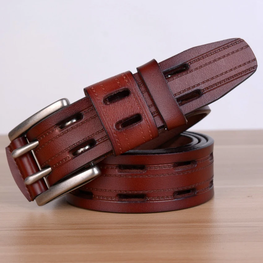 Ремень ковбойский винтажный из натуральной кожи|leather belts for men|brand genuine leather beltgenuine