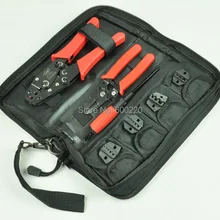 Ручные щипцы для обжима Набор с кабельной зачистки и резак, отвертка, сменные штампы, набор обжимных щипцов для обжимных клемм