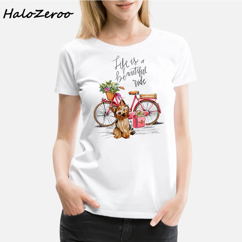 53Yorkie Dog Bike T-shirt, Women T-shirt