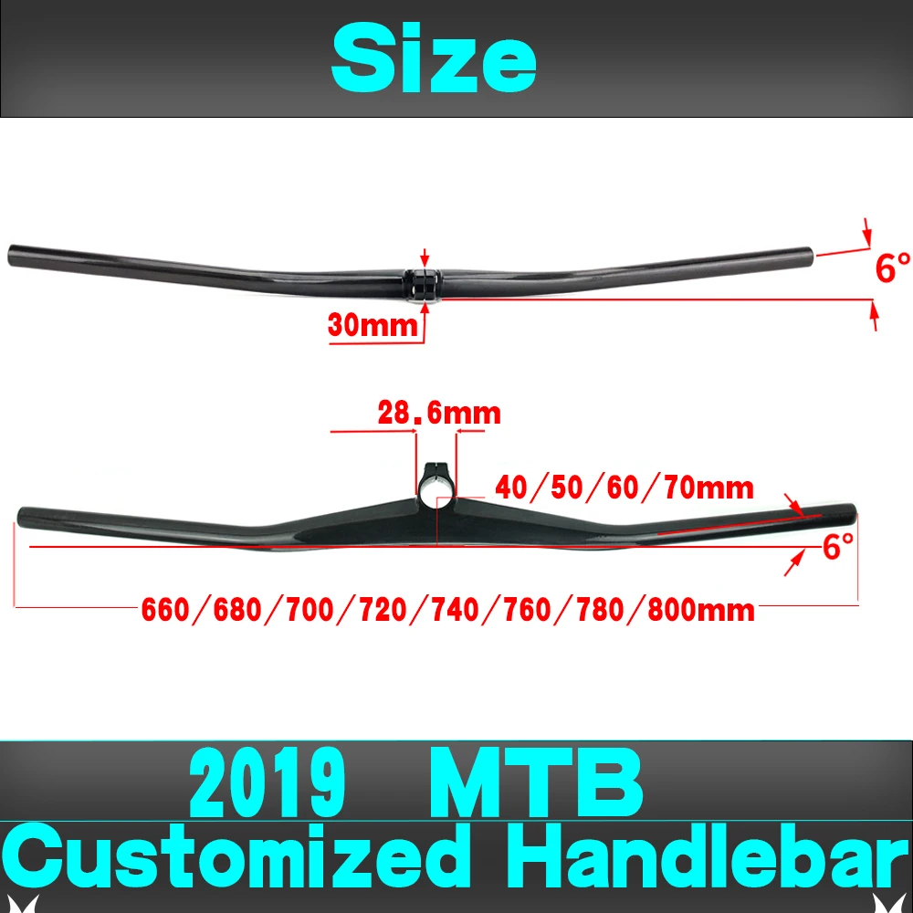 UD Custom Чемпион короткий стволовый MTB велосипедный руль 6 градусов цельный