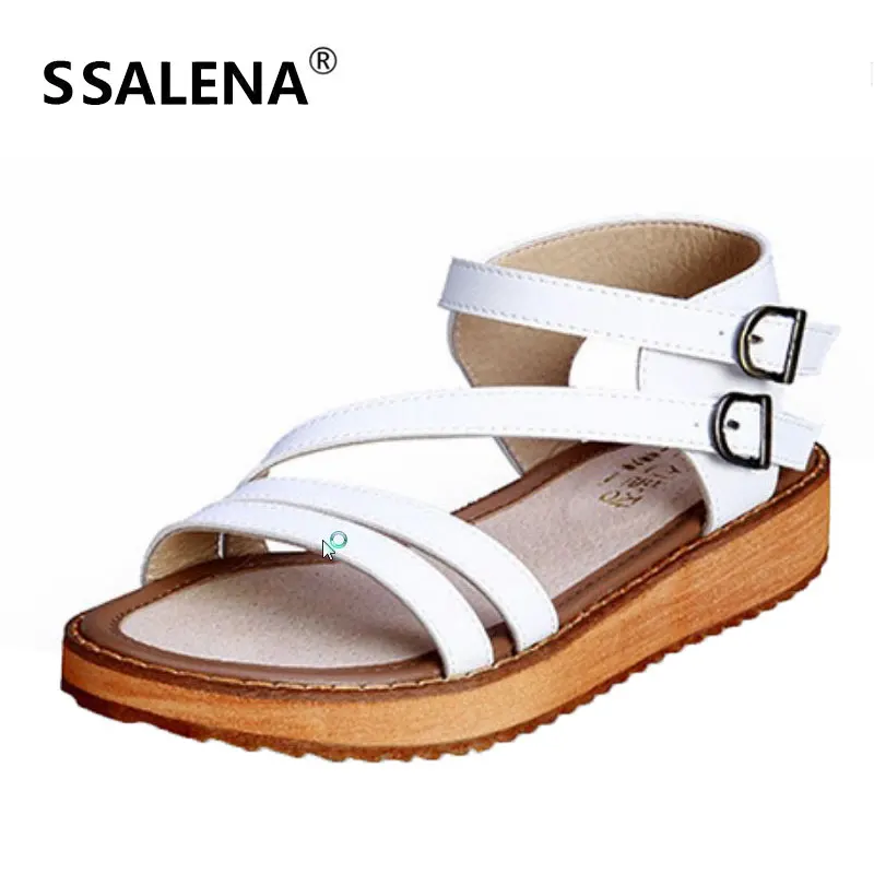 

Sandals Women 2018 Light Weight Breathable Leather Shoes Ladies Thich Bottom Comfortable Open Toe Shoes Sandals AA40137
