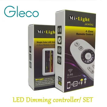

1set Mi.Light 2.4G 4-Zone LED Wireless RF Remote Control & LED Strip Controller dimmer control for single color led strip
