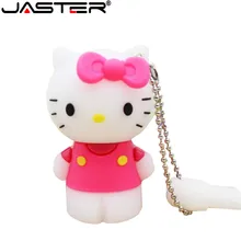 JASTER hello kitty, Usb флеш-накопитель, милые флешки, 64 ГБ, 32 ГБ, флеш-накопитель, 4 ГБ, 8 ГБ, 16 ГБ, мультфильм, U диск, флеш-карта, горячая Распродажа, карта памяти