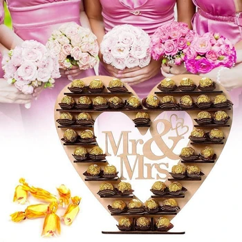 

DIY Mr&Mrs Heart Tree Festival Birthday Wedding Love Candy Chocolate Display Stand Party Decorations Accessories