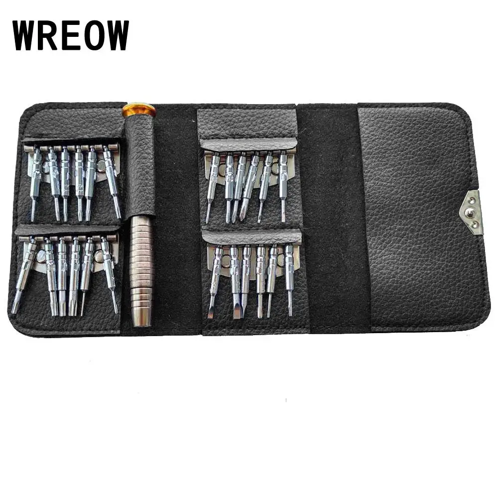 25 in 1 Screwdriver Kit PC Camera Watch Repair Tools W/PU leather