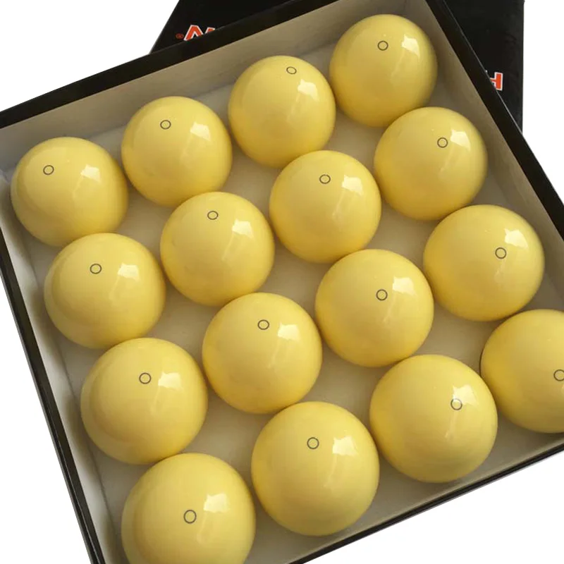 xmlivet Single 1pc Billiards Pool White Balls Yellow color with Blue Circle 57.25mm Nine-ball White ball