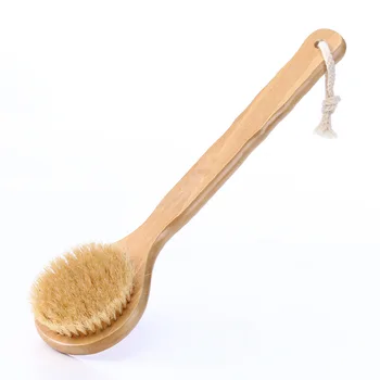Natural Bristle Brush Anti-slip Handle Wooden Body Back Maasage Health Care Bath back Brush for Bath Body Foot Brush 2