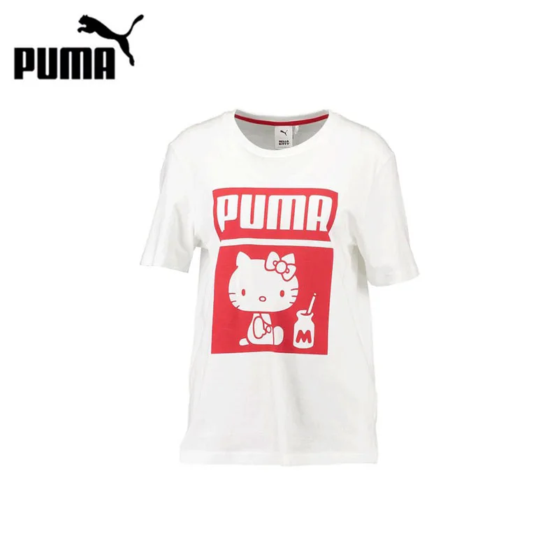 

Original PUMA T-shirts for Women Hello Kitty Short Sleeve Sportswear Breathable Comfortable Outdoor Sports Clothes Shirts 576730