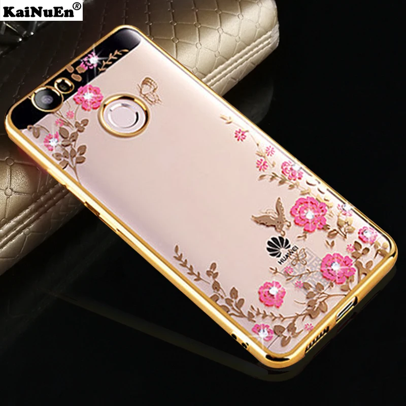 

kainuen luxury Diamond Clear soft tpu gold phone cases coque,cover,case for huawei nova silicon silicone 5.0 inch accessories