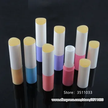 

4G Plastic Pink Blue Purple Lip Balm Sub Package Directly Filling Empty Cosmetic LipStick Refillable Container Tube 100pcs 50pcs