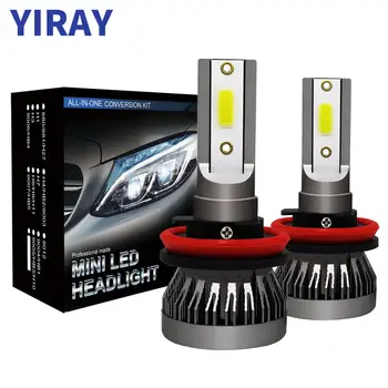 

YIRAY 2PCS Car Headlight mini Lamp H7 H11 LED H4 H1 9005 H10 HB3 9006 HB4 9012 LED Fog Light Bulb Lamp COB Chip 36W 6000k 8000lm