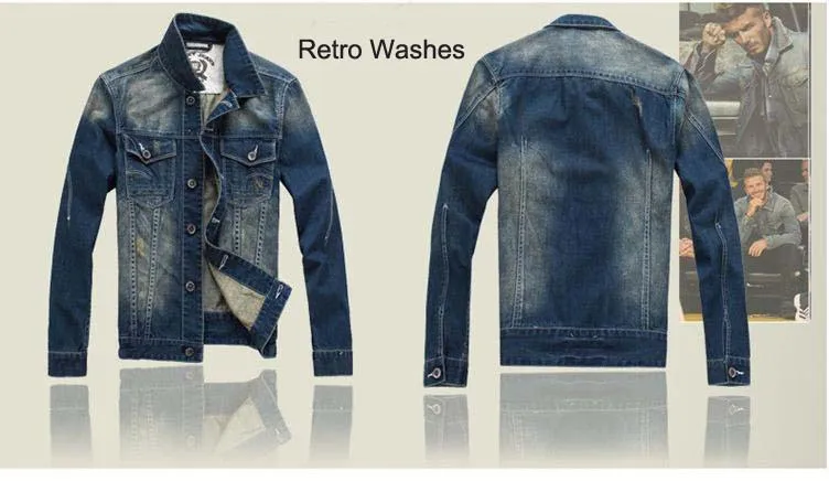 Новая Ретро Классическая джинсовая куртка мужская повседневная тонкая куртка мужская куртка джинсовая куртка плюс размер M-3XL