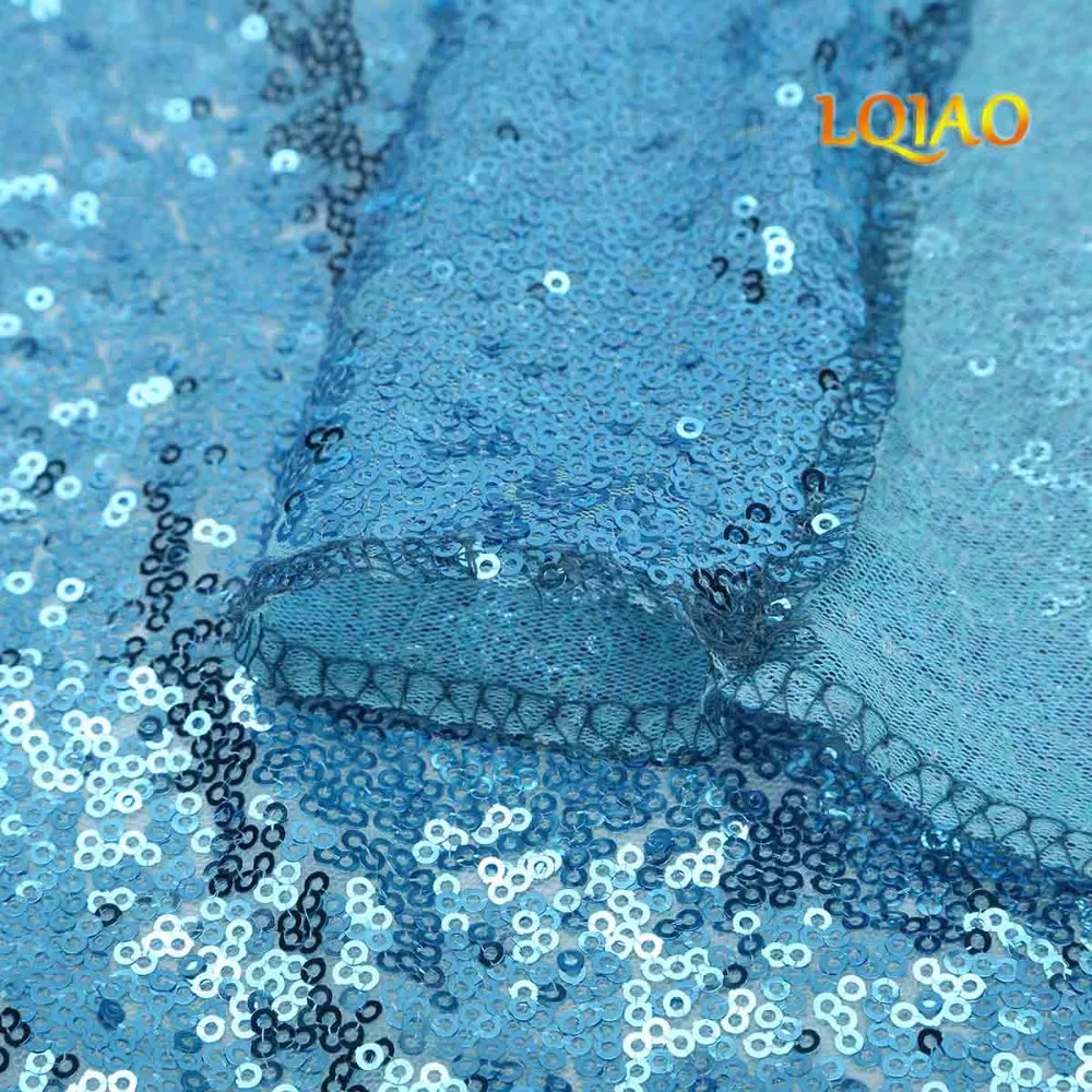 Turquoise Sequin Curtain Backdrop-006
