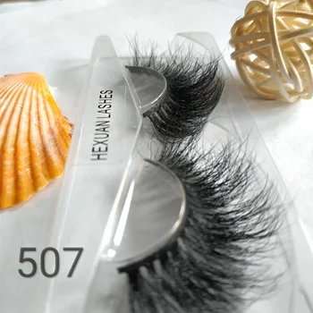 

HEXUAN LASHES FACTORY 5D Mink Lashes Natural Black False Eyelashes 25MM 100% Cruelty Free Hand Made Fake Lashes In Qingdao China