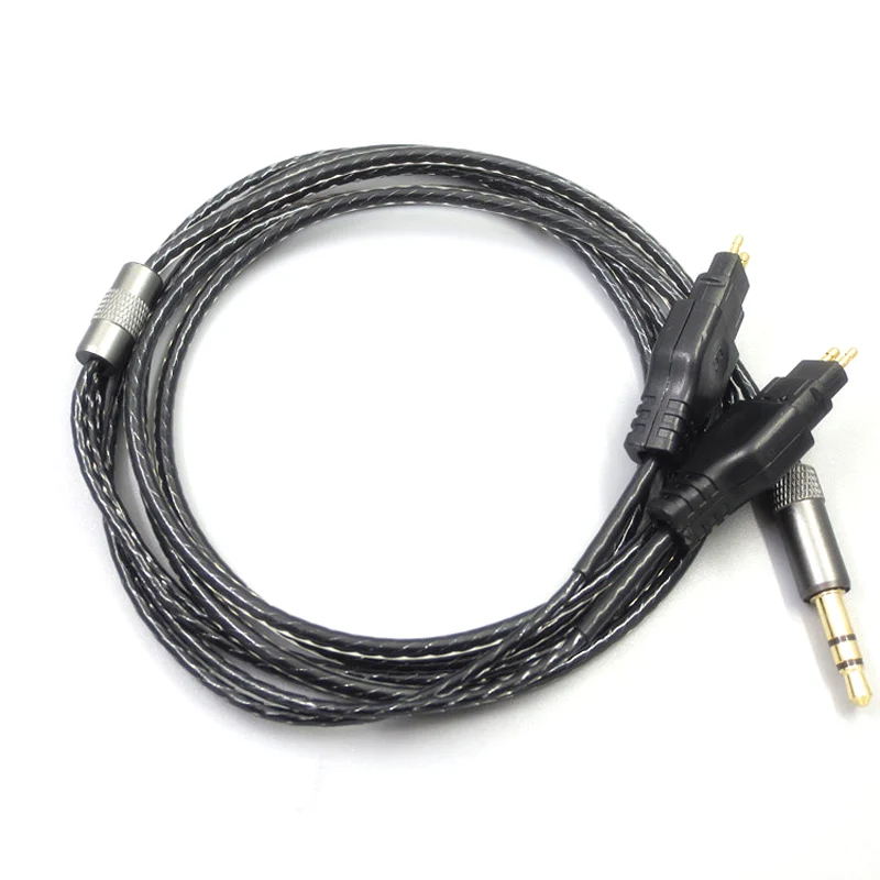 Сменный кабель для наушников Sennheiser HD414 HD650 HD600 HD580 HD25, наушники, гарнитура, стерео, бас, обновление, аудио кабели - Цвет: 1.2m