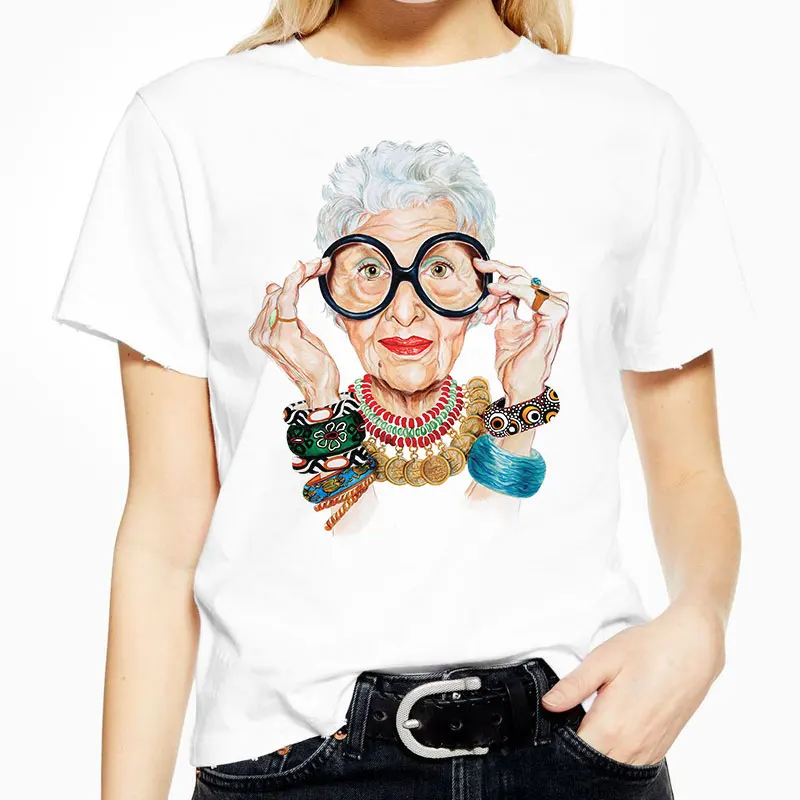

Summer Women Clothes 2019 Thin Section Vogue Old Woman Harajuku Kawaii T Shirt Leisure Short Sleeve Streetwear Tshirt Women Top