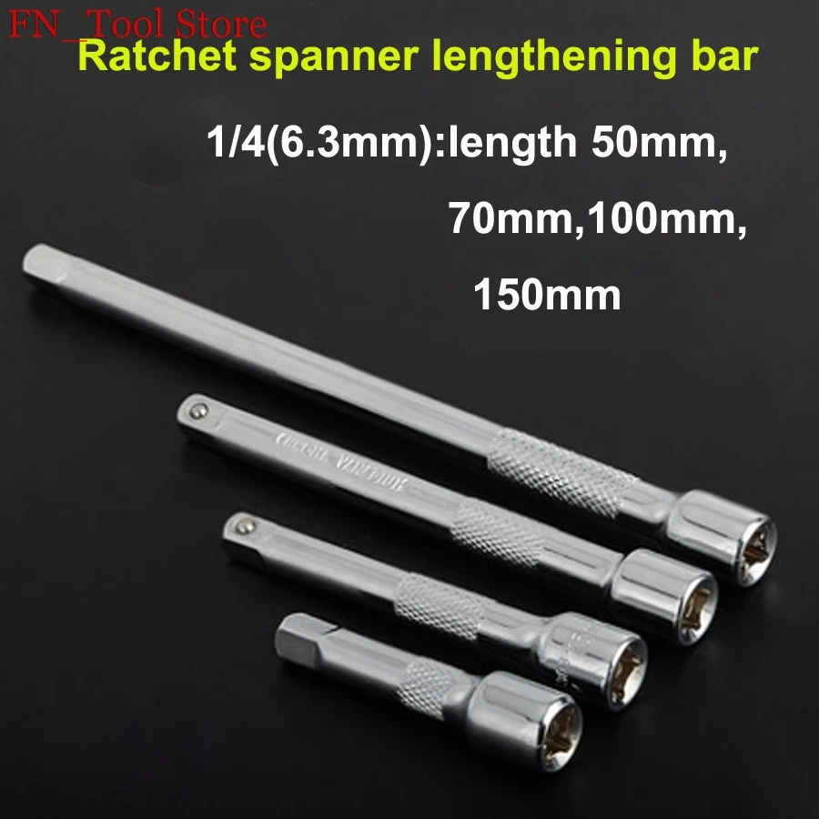 

1/4 sleeve rod 4 sizes Extension Ratchet wrench extension rod Hex Key Adapter Extra Long Hand Tools Driver