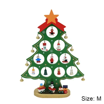 

Fun DIY Wooden Christmas Trees Festival Party Xmas Tree Table Desk Decoration Children Christmas Gifts Party Supplies