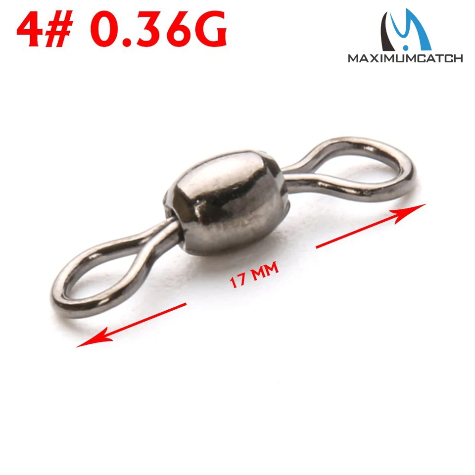 

Maximumcatch 50pc Crane 4# 7# Fishing Rolling Swivel Fishing Accessory