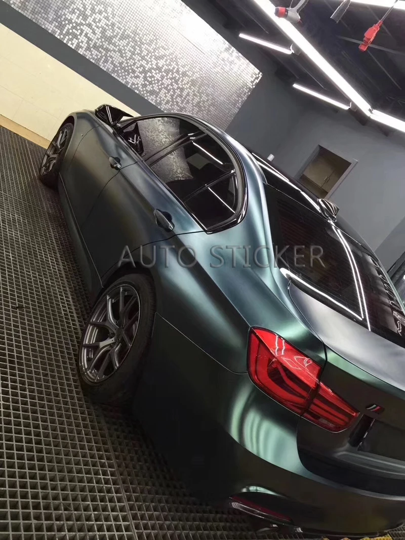 Pearl Metal Sapphire Green Car Wrap 55