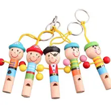 Мультяшные деревянные свисток-Подвеска детская музыкальная, развивающая классические обучающие игрушки для детей подарок