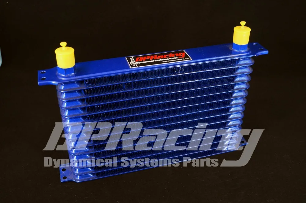 Buy 14 ROW 10AN UNIVERSAL BLUE ENGINE OIL COOLER