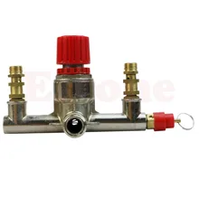 OOTDTY цинковый сплав Воздушный компрессор двойной выходной трубки регулятор давления клапан подходят части