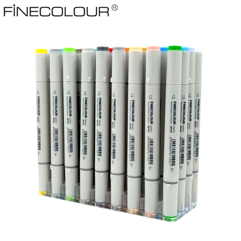 Эскиз Цвет маркером Finecolour Архитектура на спиртовой основе Фломастеры для рисования 36 48 60 72 Цвета комплект Manga маркер для рисования