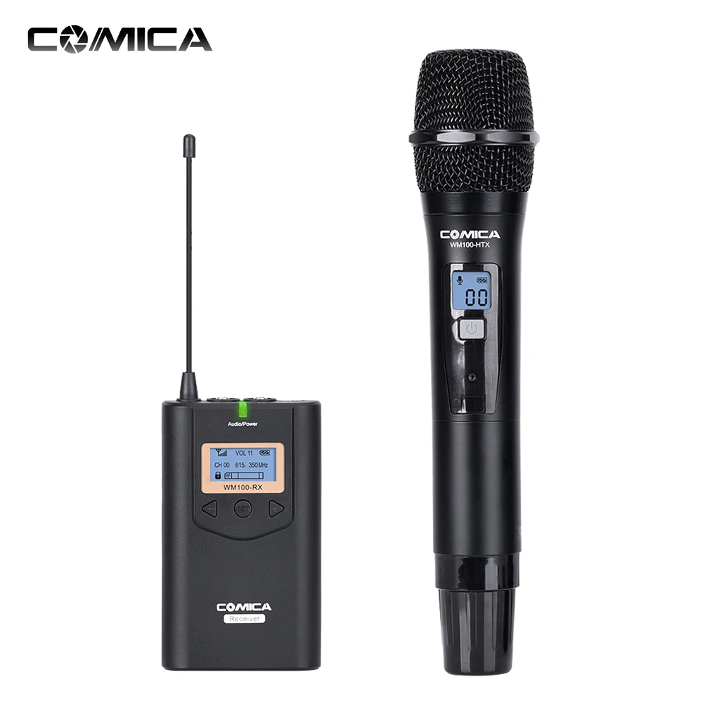 

COMICA Wireless Microphone Mikrafon Audio Recording CVMWM100H Studio Microphone Mic for DSLR Camera Camcorder & Transmitter
