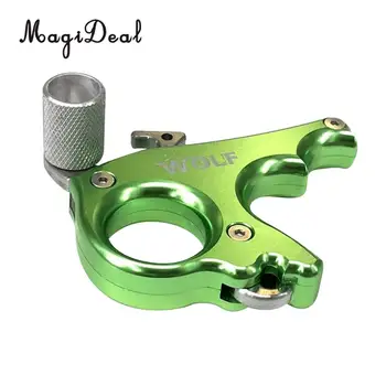 

MagiDeal Aluminum Alloy Compact Archery Compound Bow 3 Finger Release Aid Thumb Trigger Release Aids for Outdoor Hunting