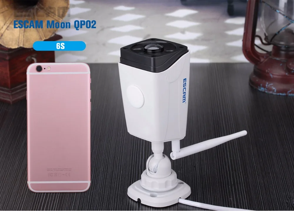 Escam Moon QP02 2MP HD 1080P WIFI Alarm Camera Outdoor Bullet IR-Cut 180 degree Security ip Camera Support Max 64G TF card (19)