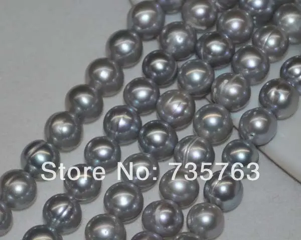 

xiuli 000108 Lots 10strs A++ 8-9mm luster grey near round freshwater pearl