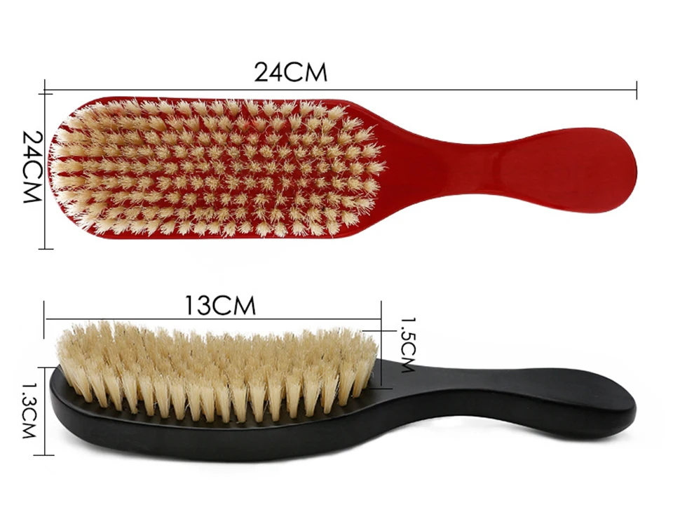 Cesto Мужская деревянная ручка изогнутая волнистая щетка с щетиной кабана Антистатическая Расческа для мужчин Массажная щетка для бороды расческа инструмент для ухода за волосами