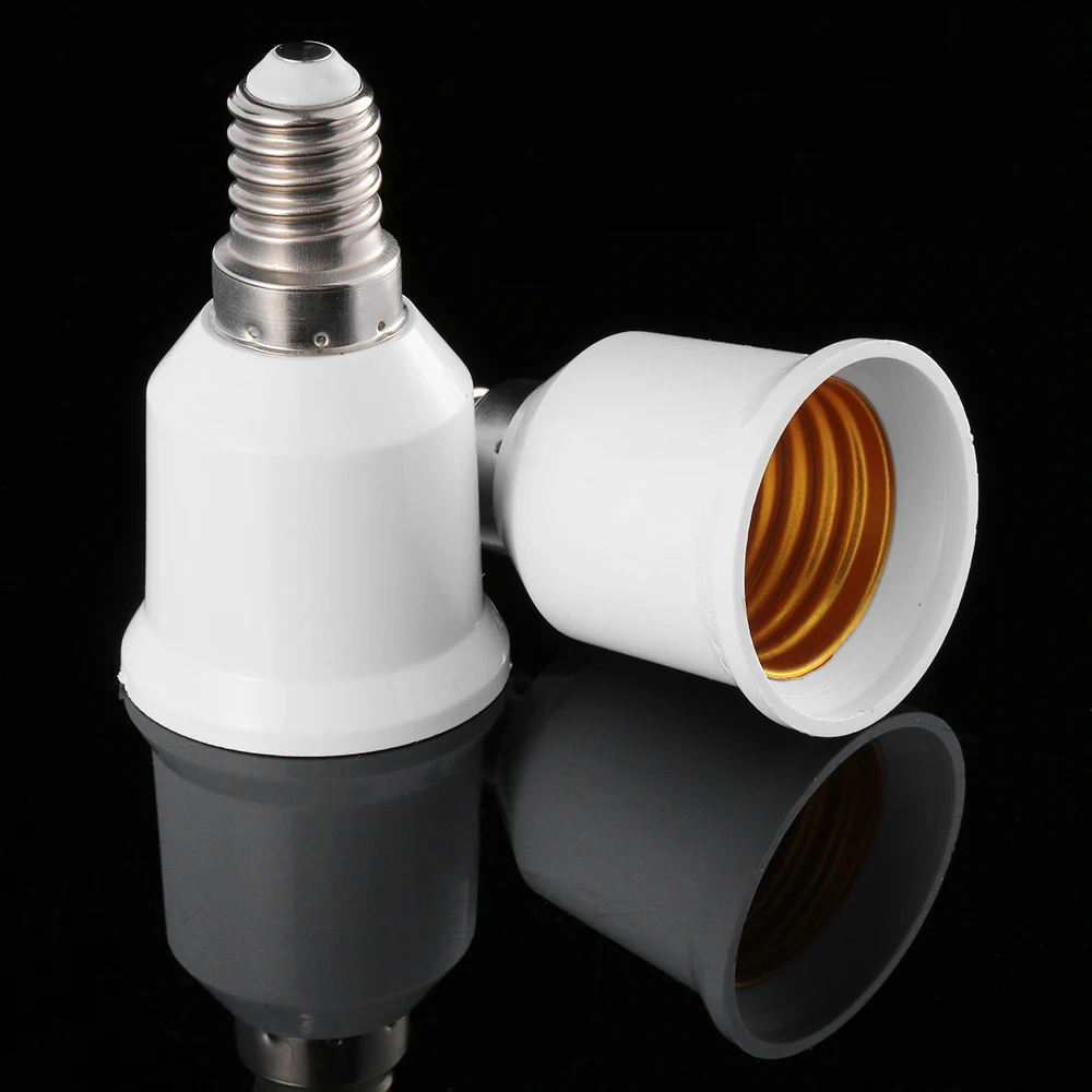 

2PCS E14 To E27 Bulb Socket Adapter Screw Mouth Night Light Light Lamp Holder Adapter Shades Bulb Converter lamp Screw Converter