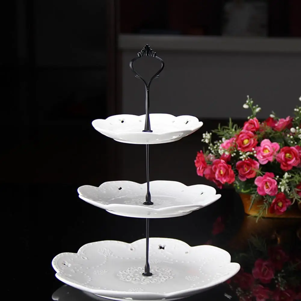 1 Set 2 Tier Cakes Plate Stand Party Birthday Cupcake Fruit Candy