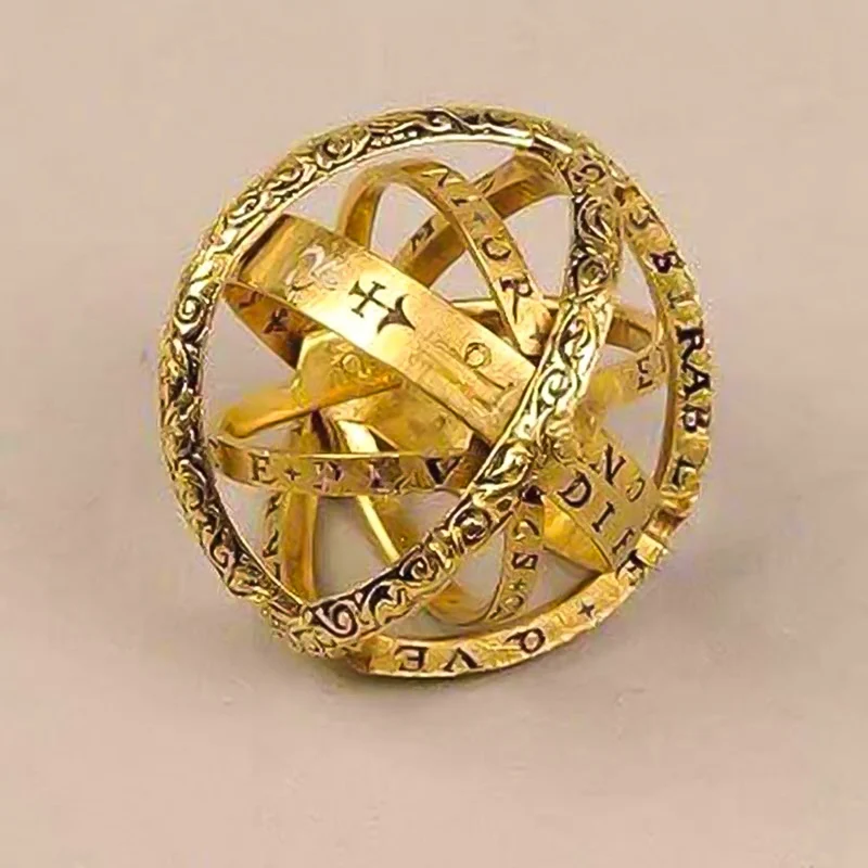 

Creative Astronomical Ball Ring Complex Rotating Flip Astronomical Ring Universe Student Constellation Ring 7 8 9