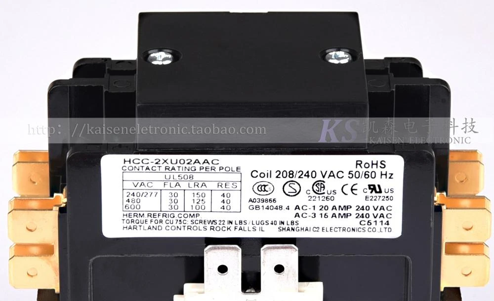 208v 240v 30a Hcc 2xu02aac Bipolar Two Pole Air Conditioning Heat Pump Ice Machine Ac Contactor Power Tool Accessories Aliexpress