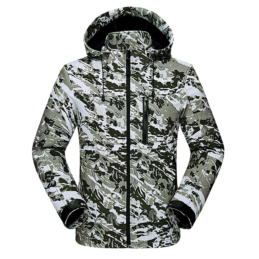 

2018 Men's Women's Spring Thin Fleece Softshell Jackets Outdoor Waterproof Coats Hiking Trekking Fishing Climbing Windcheater