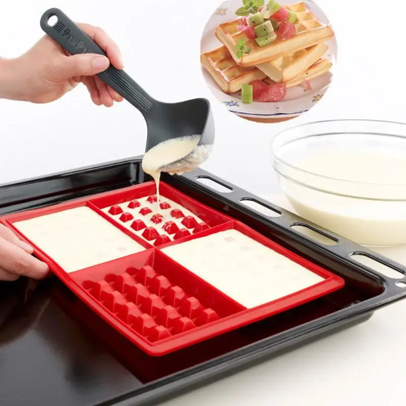 Инструмент для выпечки форма для выпечки тортов DIY силиконовая 4 полости вафли противень для шоколадного торта пресс-формы для выпечки пончиков производитель подходит для микроволновой печи