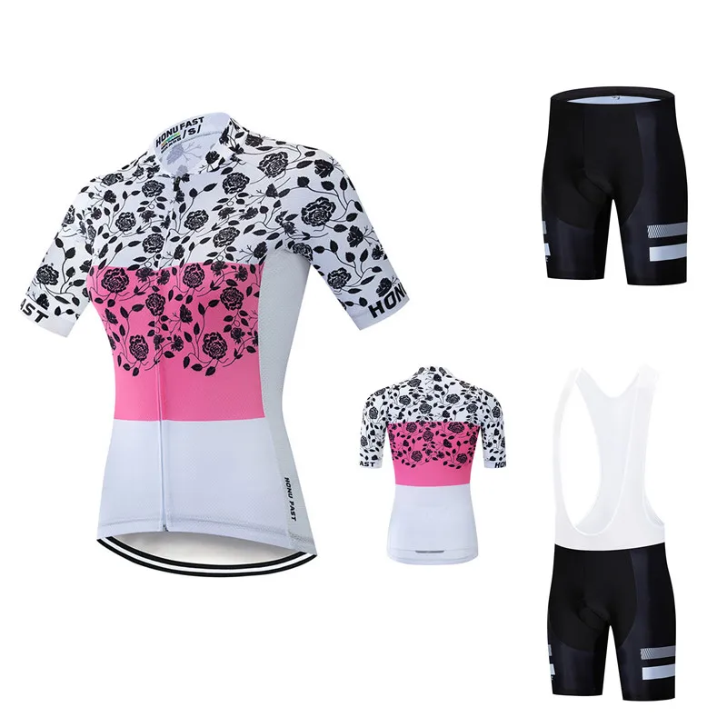 

2019 new Brand Summer Short Sleeve Cycling Jersey Set Women Breathable mtb Bicycle Cycling Clothing Downhill Bike Wear Clothes