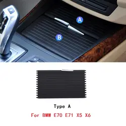 Спереди и сзади раздел автомобилей Крышка центральной консоли слайд шторка для BMW X5 E70 X6 E71 2008-2014 воды чашка-держатель стайлинга автомобилей