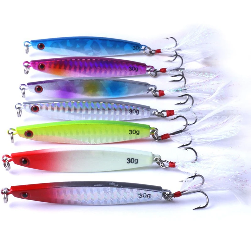 7pcs Metal Fishing Lures Jigging Lead Fish Metal Lures Bait jigs lures