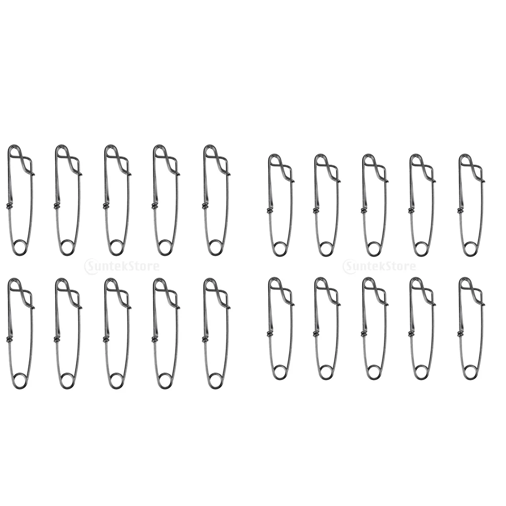 20x Stainless Steel Long Line Longline Clip for Fishing Snapper Shark Tool S Easy on and Easy Off