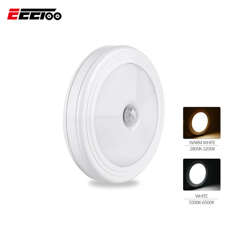 

EeeToo LED Motion Sensor Night Light 6 LEDs Battery-Powered Kids Night Lamp Induction Stairs Closet Cupboard Emergency Lighting
