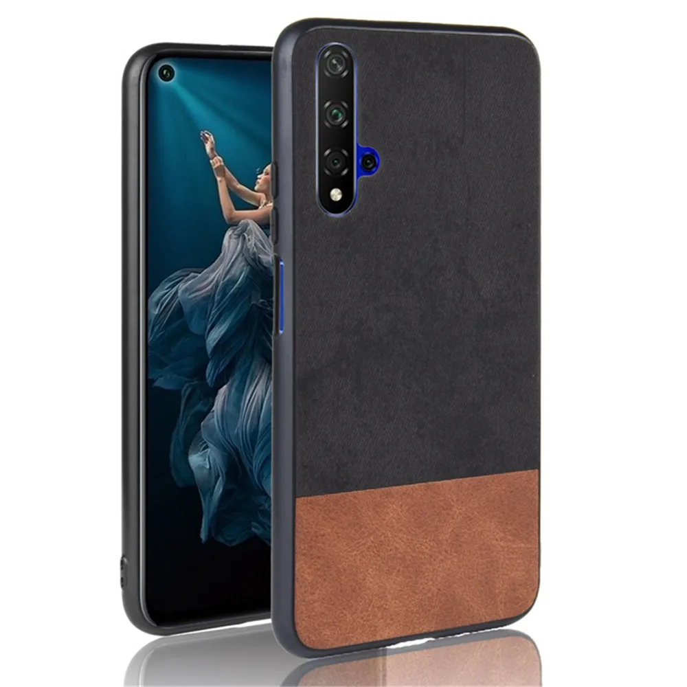 

For Huawei Nova 5T Case 6.26 inch Luxury Cowboy Cloth Back Cover ShockProof Case For Huawei Nova 5T Nova5T Full Phone Cases