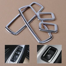 DWCX 4x Car Styling Chrome Interior Window Switch Trims Cover For Jeep Grand Cherokee Chrysler 300 Dodge journey 2011 -2013 2014