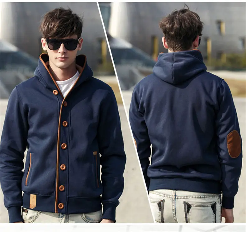 5Colors Men Sweatshirts Cardigans Autumn Spring Hoody Tops Casual Hoodies Men Male Streetwear Muls Brand Clothes M-3XL 2019 New 11