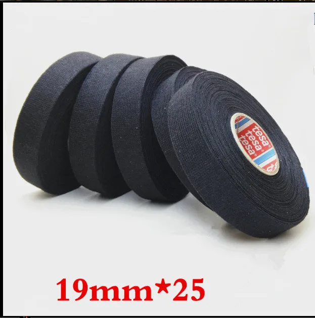 

5pc 19mm*25m Universal Flannel fabric Cloth Tape automotive wiring harness Black Flannel Car Anti Rattle Self Adhesive Felt Tape