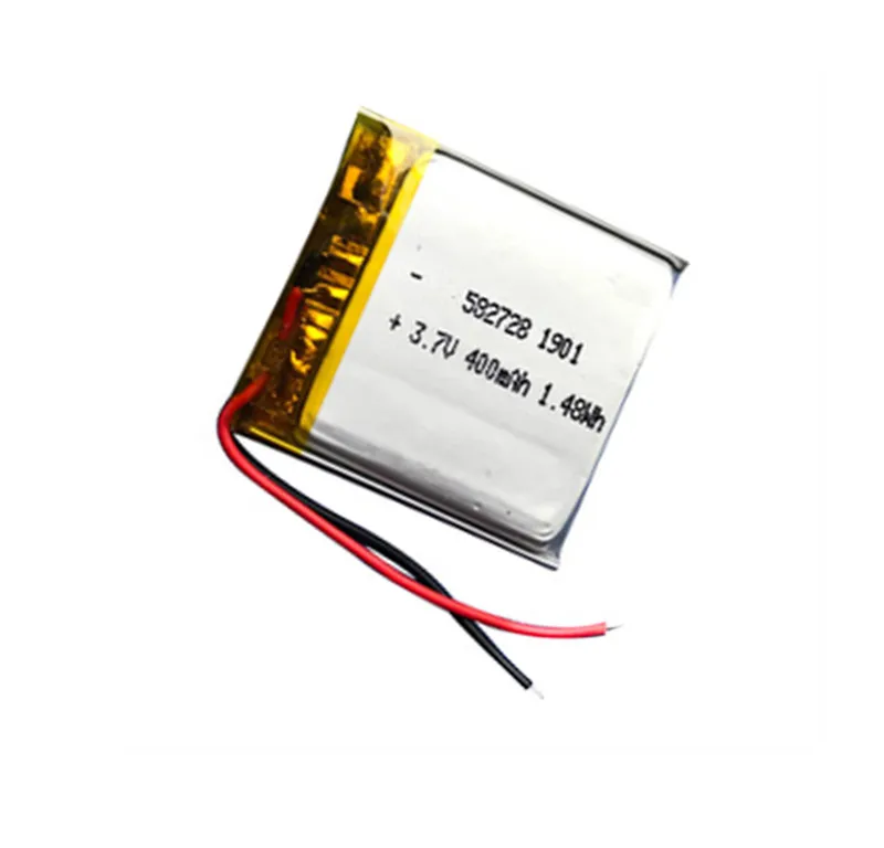 1/2 шт. 3,7 V 400 мА/ч, 582728 Перезаряжаемые литийполимерное литийионное литиевые батареи зарядное устройство для литий-полимерный аккумулятор Батарея для Bluetooth динамик можно крепить любые приспособления: PDA Ноутбук - Цвет: 1pcs