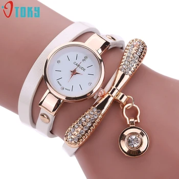 

OTOKY Women Watches Casual Bracelet Watch Woman Relogio Leather Band Rhinestone Analog Quartz Watch Female Clock Montre Femme